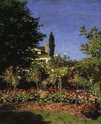 Claude Monet Garden in Bloom at Sainte-Adresse oil painting picture